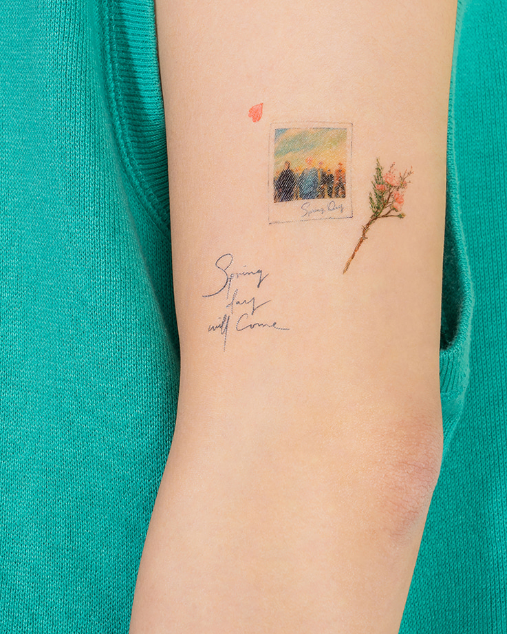 [Instant Tattoo] BTS Tattoo Sticker - Spring Day (2pcs) - Saudi Arabia - Kuwiat - UAE
